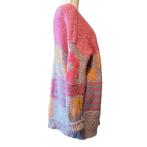 SINCERELY JULES WOMENS COLORFUL FLORAL OPEN CARDIGAN SIZE MEDIUM - Picture 4 of 12